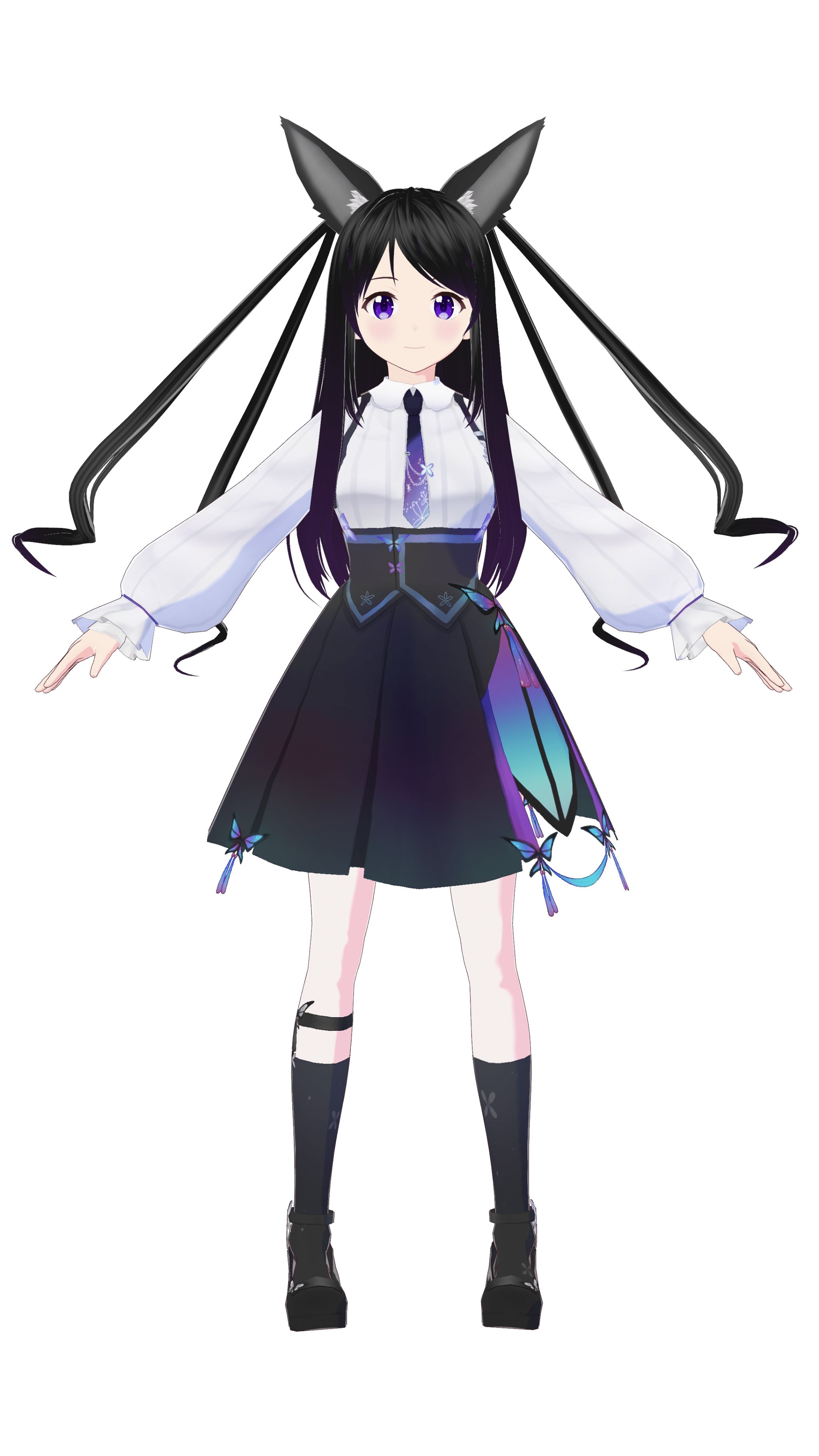 蝶花サスペンダースカート（正面）