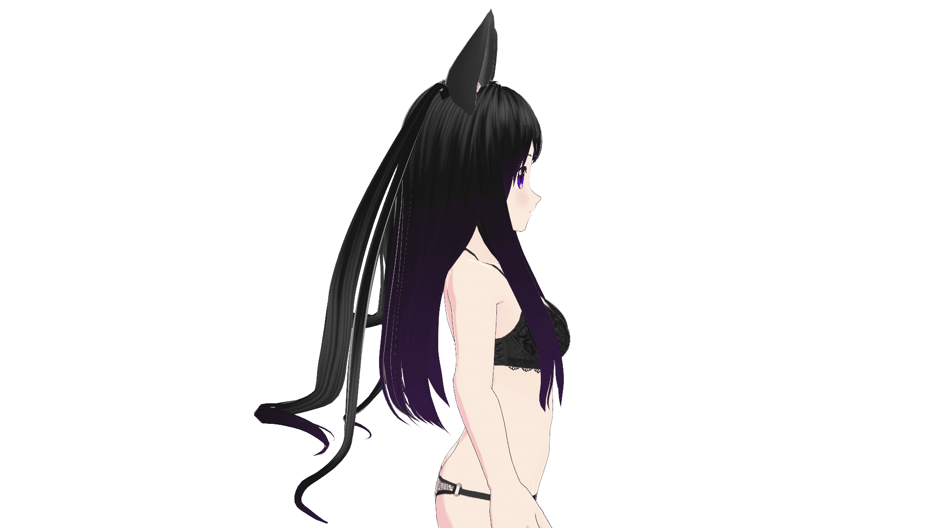 ランジェリーセット（上半身・側面）